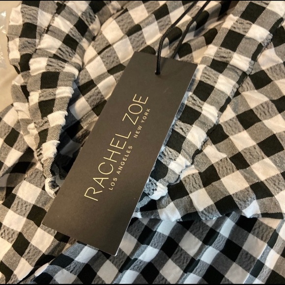 NWT Rachel Zoe Gingham Black and White Skirt - Picture 3 of 3